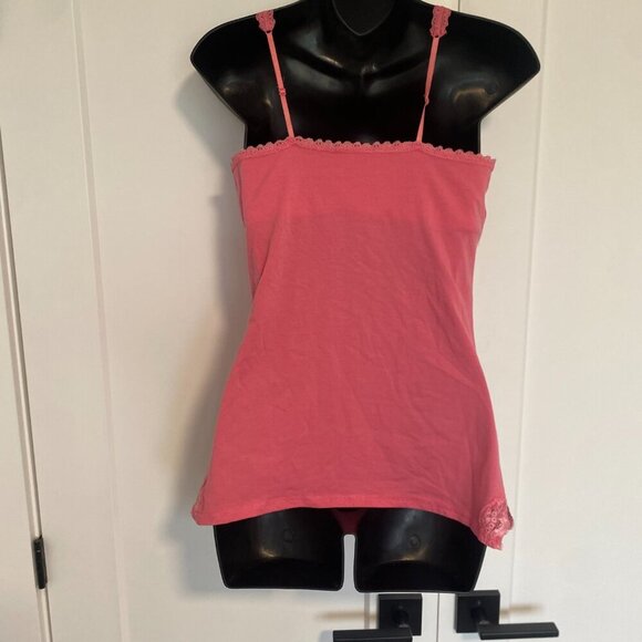 Urban Heritage Girly Coquette Pink Lace Tank‎ Top Size Large - Picture 6 of 6